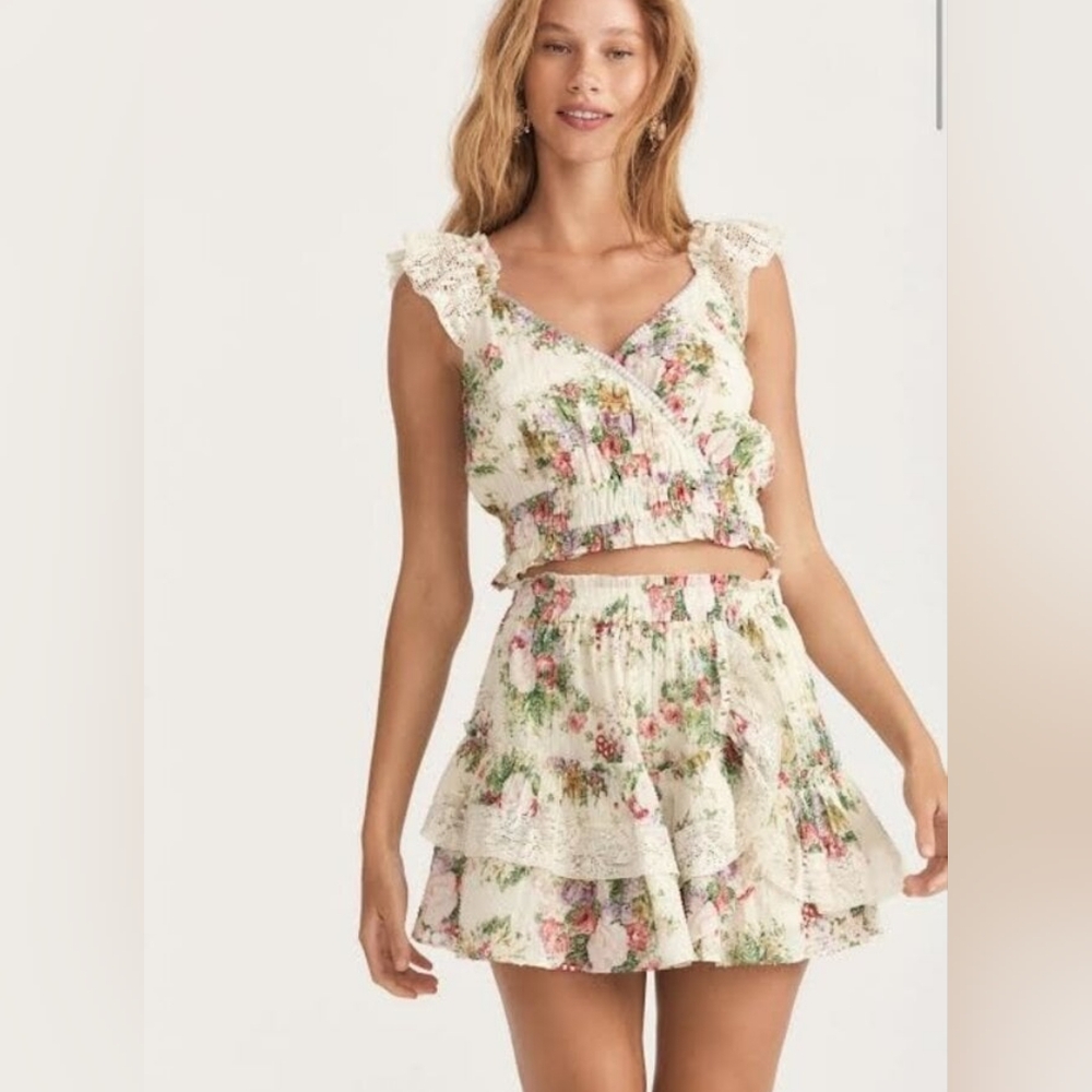 Love Shack Fancy- Agnessa Skirt- Shining Gemstone